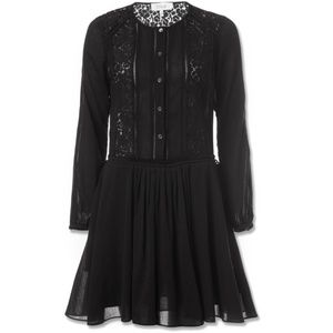Black Lace Inset Derek Lam Dress
